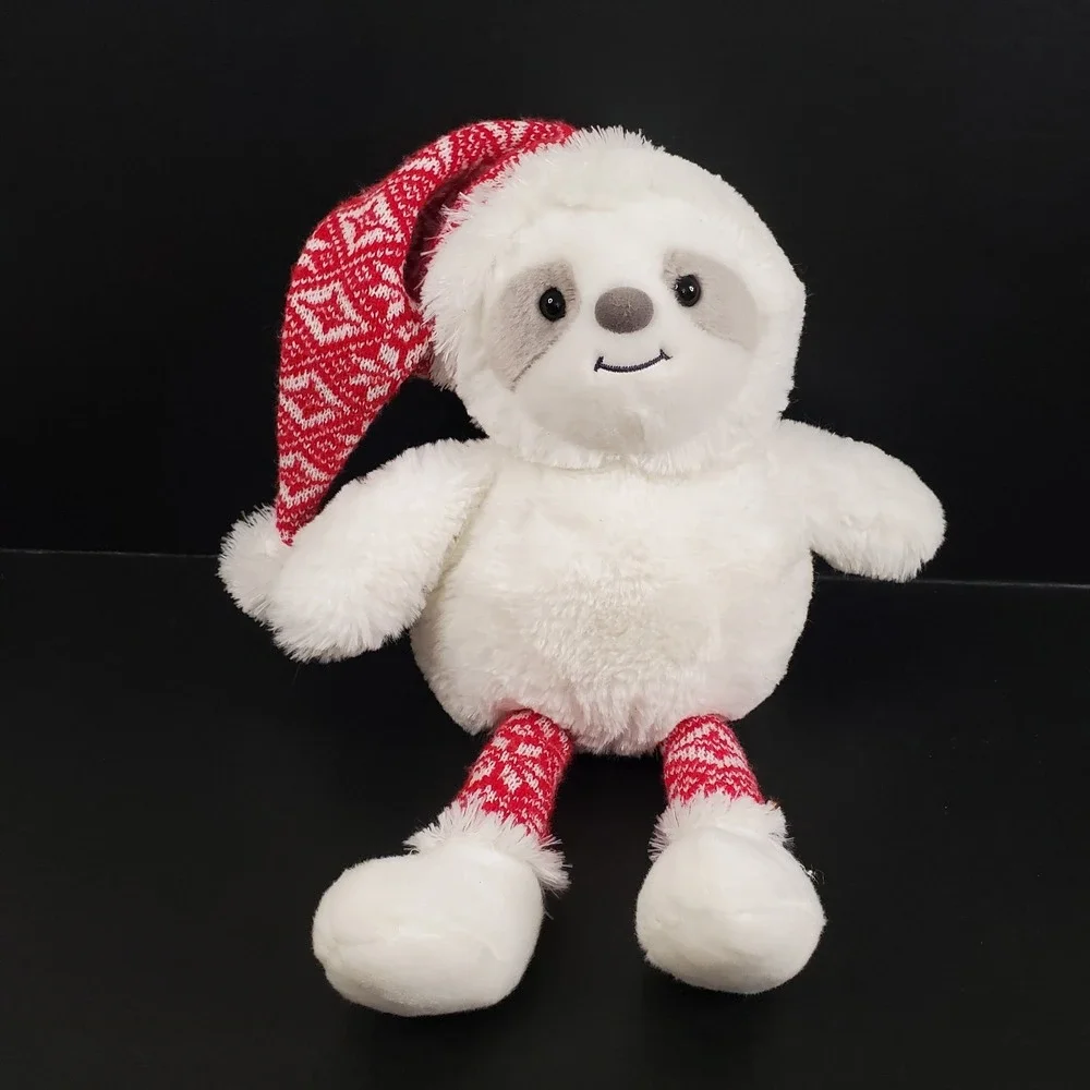 Aurora Snowball White Sloth Holiday Christmas Plush 14